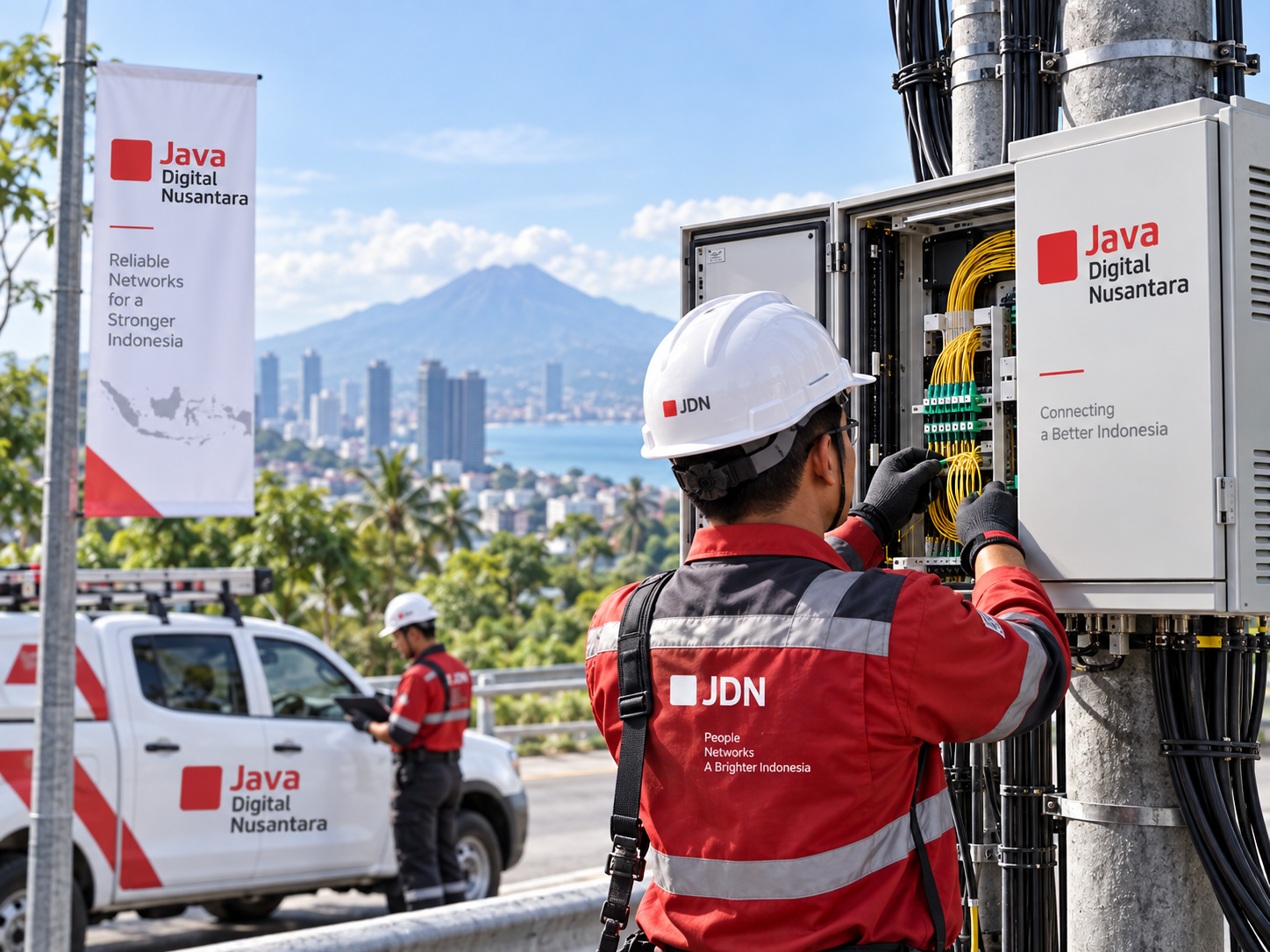 Pekerjaan infrastruktur fiber JDN