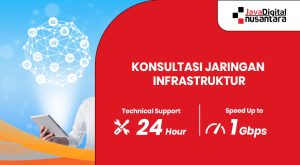 Konsultan jaringan memeriksa infrastruktur jaringan perusahaan