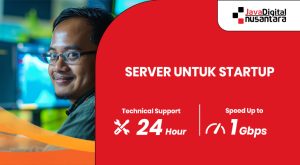 Tim startup menggunakan infrastruktur server colocation, dedicated, dan CDN untuk bisnis digital