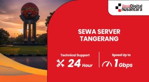 Data center modern di Tangerang dengan layanan colocation, dedicated server, dan CDN